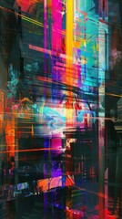 Obraz premium Abstract digital art with vibrant colors
