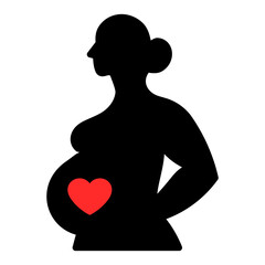 Pregnant woman silhouette icon