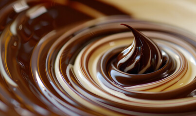 Dark and milk chocolate delight, Generative AI