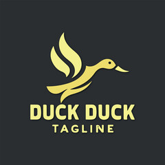 Duck icon set logo vector illustration design template design