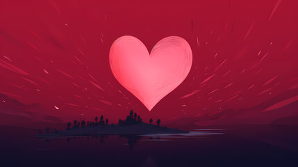 Simple heart-shaped background