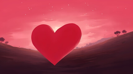 Simple heart-shaped background