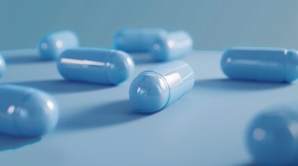 Pill Pusher A Monthly Dose of Blue Pills Generative AI - obrazy, fototapety, plakaty