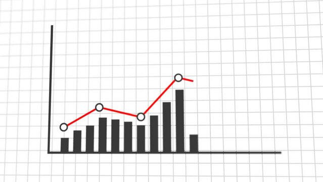 Business Grow Graph Animation. 4K resolution