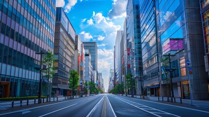 Cityscape with Skyscrapers and Clouds A Monthly Event Photography Generative AI