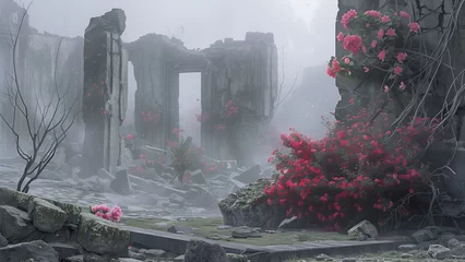 Tafelkleed Azalea Blooming Amidst War © DY