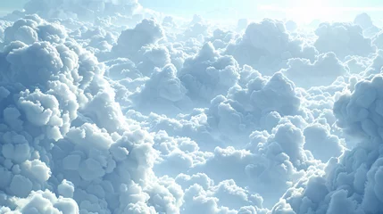 Deurstickers Cloudy Skies Above the World A Stunning Aerial View of the Clouds Generative AI © Bipul Kumar
