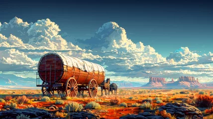 Gardinen Wild West illustration © senadesign