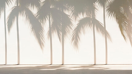 Palm tree shadows on a wall