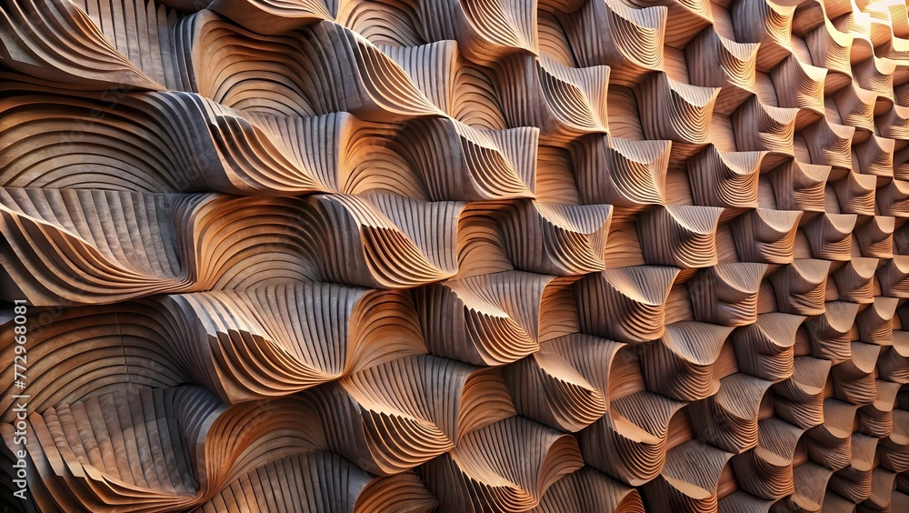 Poster abstract wooden waves texture pattern architecture detail artistic design