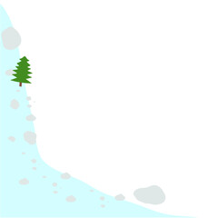 Snow Avalanche Illustration