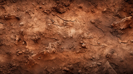 Dead animals on ground with dirt surface close up - obrazy, fototapety, plakaty