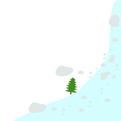 Snow Avalanche Illustration