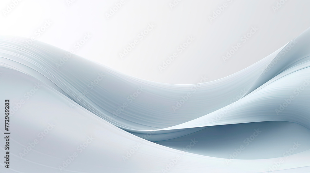 Poster smooth lines and waves on abstract white background