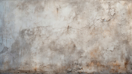 Old concrete wall with white and brown paint - obrazy, fototapety, plakaty