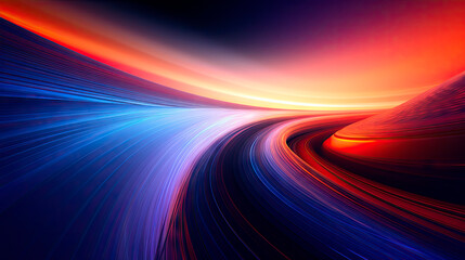 Abstract background featuring a colorful curved line
