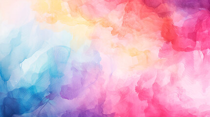 Colorful Abstract Watercolor Rainbow Background - obrazy, fototapety, plakaty