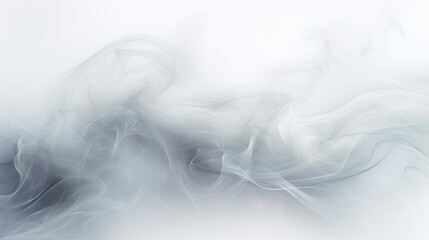 White smoke swirling on a plain background - obrazy, fototapety, plakaty