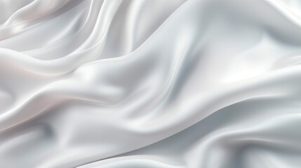 Close-up of white soft silk fabric