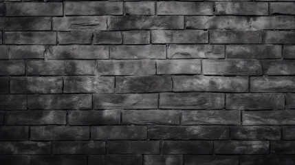 Close-up of black brick wall and fire hydrant - obrazy, fototapety, plakaty