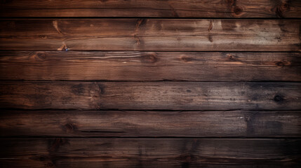 A close-up of a wooden wall with a brown stain