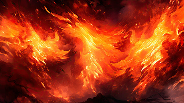 Flame heat fire bird wallpaper