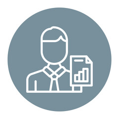 Analytics icon vector image. Can be used for Crowdfunding.