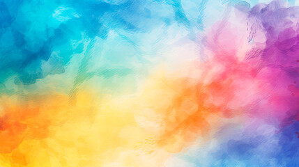 Fototapeta na wymiar Colorful watercolor background with a vibrant cloud