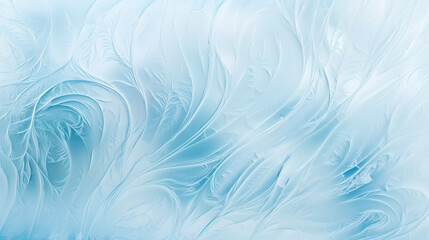 Fototapeta na wymiar Frosty surface close up with blue background