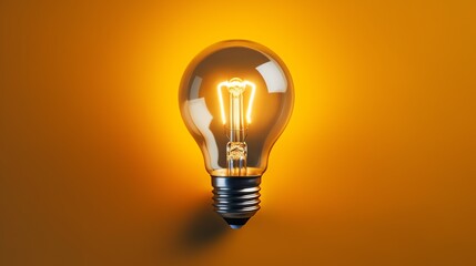 a light bulb with a filament - obrazy, fototapety, plakaty