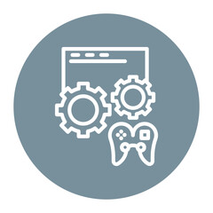 Game Engine icon vector image. Can be used for Game Development.