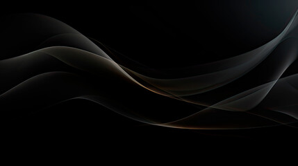 Abstract black wave on dark background