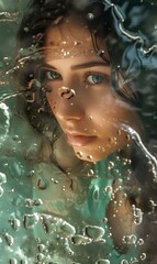 portrait of a woman in water