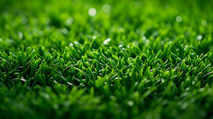 A small white object in the center of a green grass field