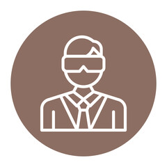 Virtual Reality icon vector image. Can be used for New Media.