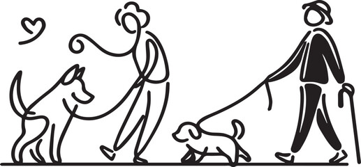 person and dog in the park