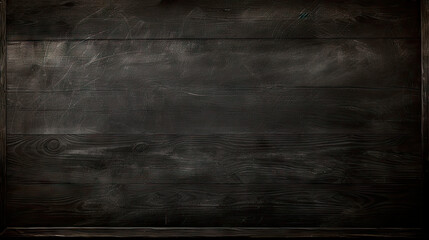 A black wooden wall with a black chalkboard - obrazy, fototapety, plakaty