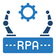 Robotic Process Automation icon line vector illustration