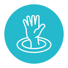 Drown icon vector image. Can be used for Battle Royale.