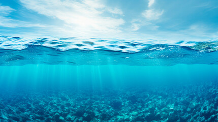Obraz premium Underwater perspective of the ocean