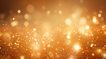 Fototapeta na wymiar Golden glitter background with sparkling lights