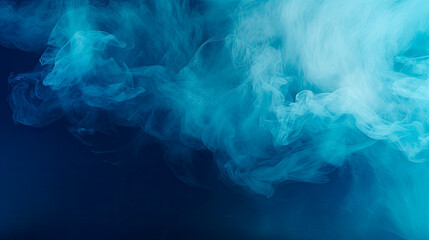 A close up of a blue smoke cloud in the air