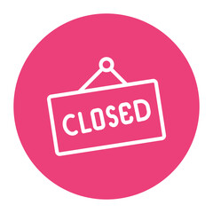 Closed Sign icon vector image. Can be used for Museum. - obrazy, fototapety, plakaty
