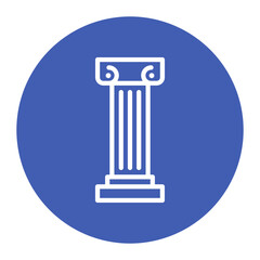 Column icon vector image. Can be used for Museum.