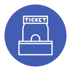 Ticket Booth icon vector image. Can be used for Museum.
