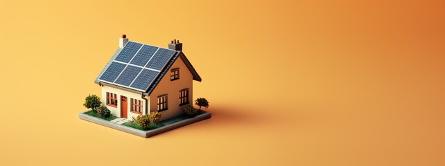 a house with solar panels on the roof