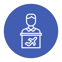 Airline Agent icon vector image. Can be used for Airline.