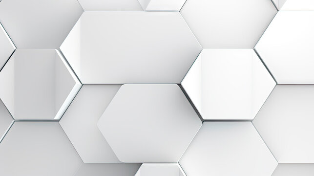 A pattern of white hexagons on a textured wall