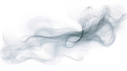 Swirling smoke on a white background