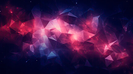 Abstract red and blue triangles background - obrazy, fototapety, plakaty